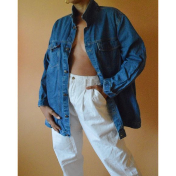 Vintage Pocketed Denim Shirt - Picture 2 of 2